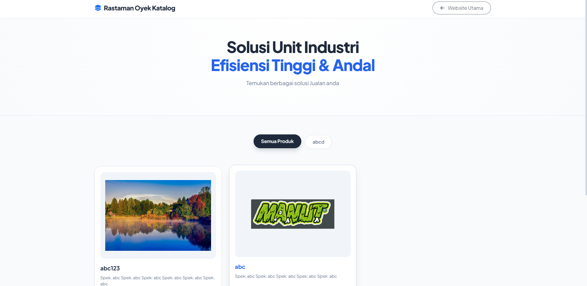 Aplikasi Katalog Online