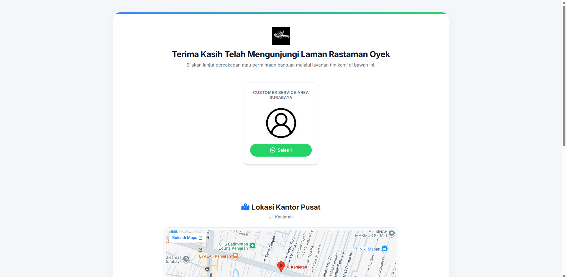 Aplikasi Button Page (Halaman Tombol) Untuk Sales / Customer Service